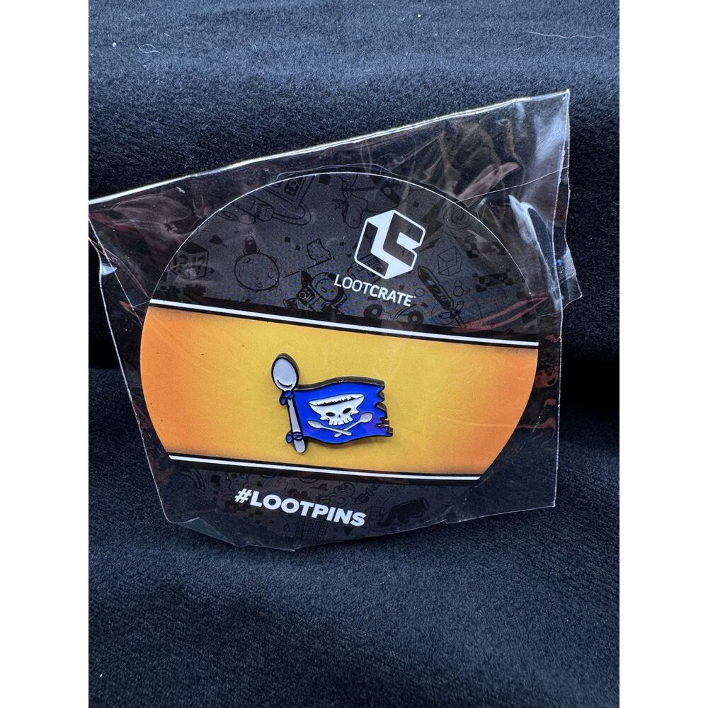 Pirate Flag Skull Cereal Bowl Collectible Pin Enamel Loot Crate PinBack New